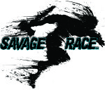 SavageRace BLACKBLUE Logo White BG